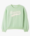 Sweat molletonné avec inscription fille